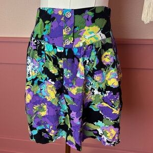 french atmosphere floral tumblr colorful skirt small black purple indie boho